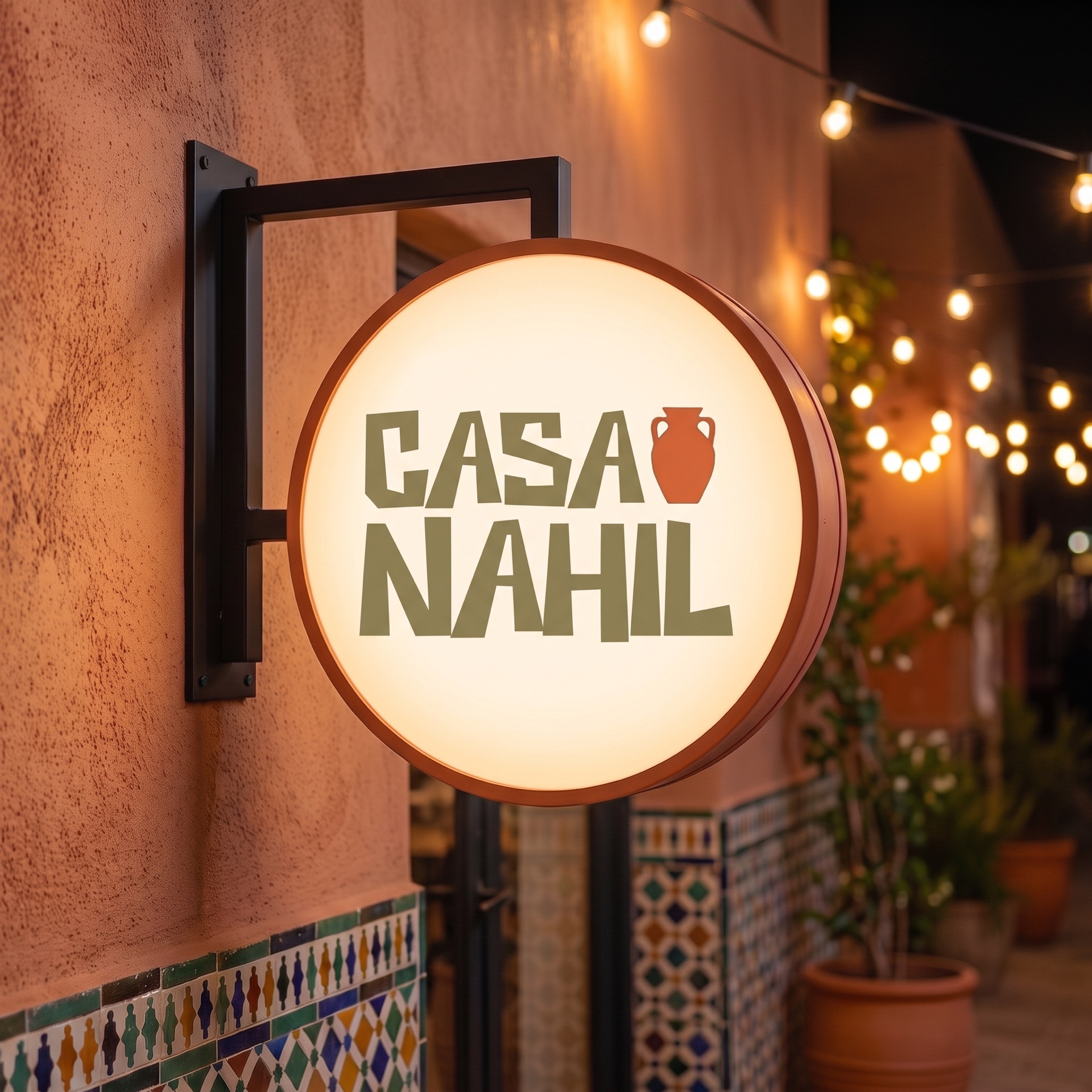 L'enseigne ronde Casa Nahil